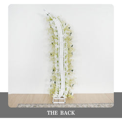 White Flower Row Decor Wedding Backdrop Horn Arch