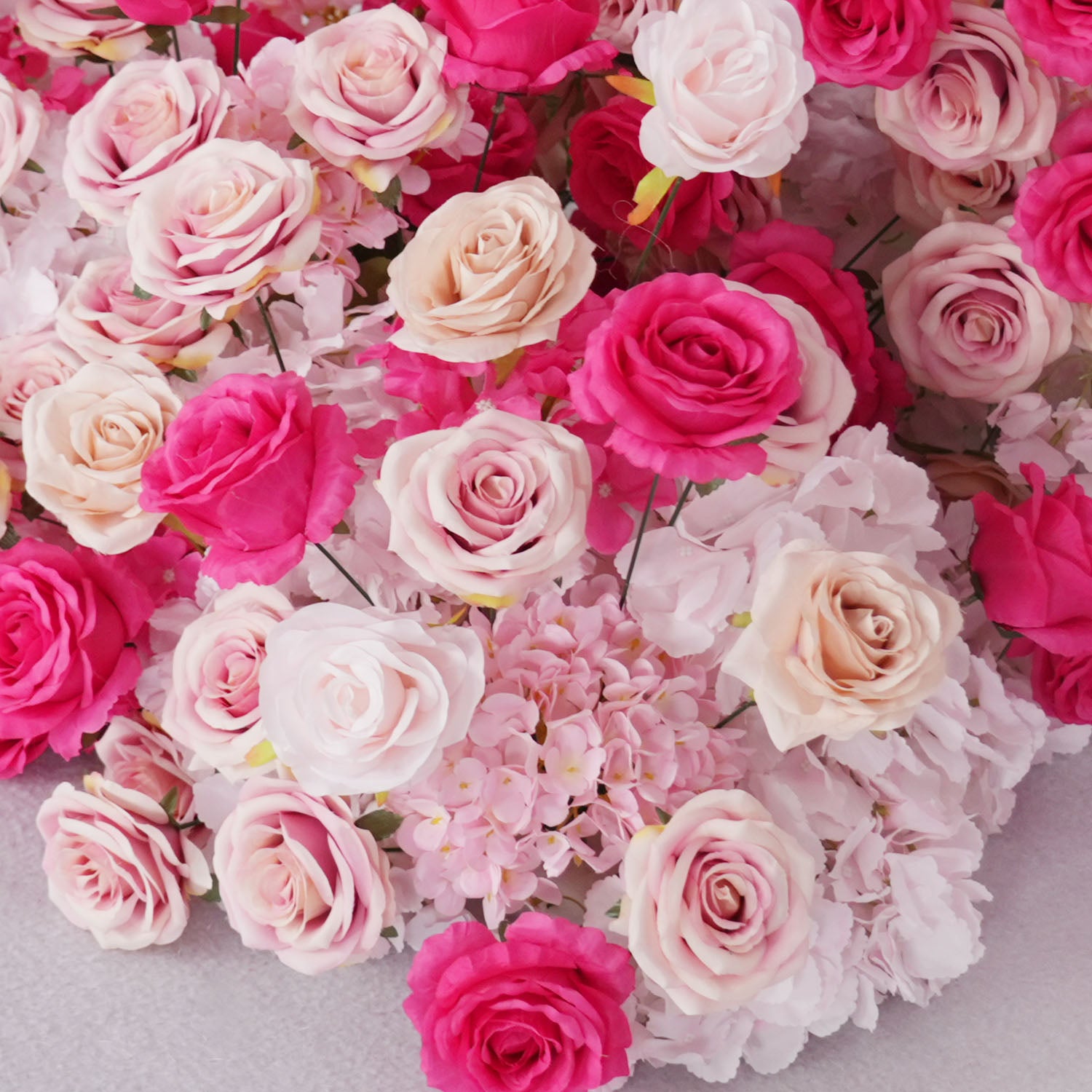 Uflower Rose red rose wedding background arch KT board decoration flower arrangement