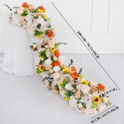 Uflower Artificial Flower Row Sofa Table Runner Floor Flower Arrangement