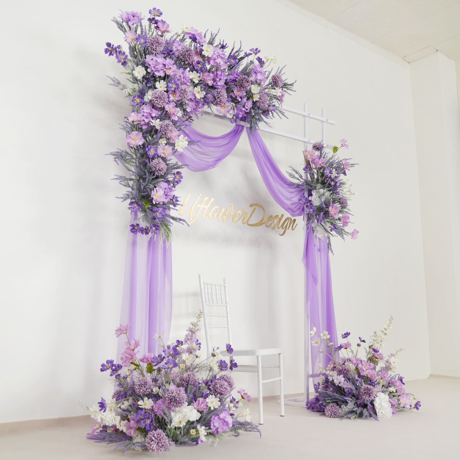 Artificial Purple Lavender Hang Flower Arrangement Wedding Backdrop Decor Props