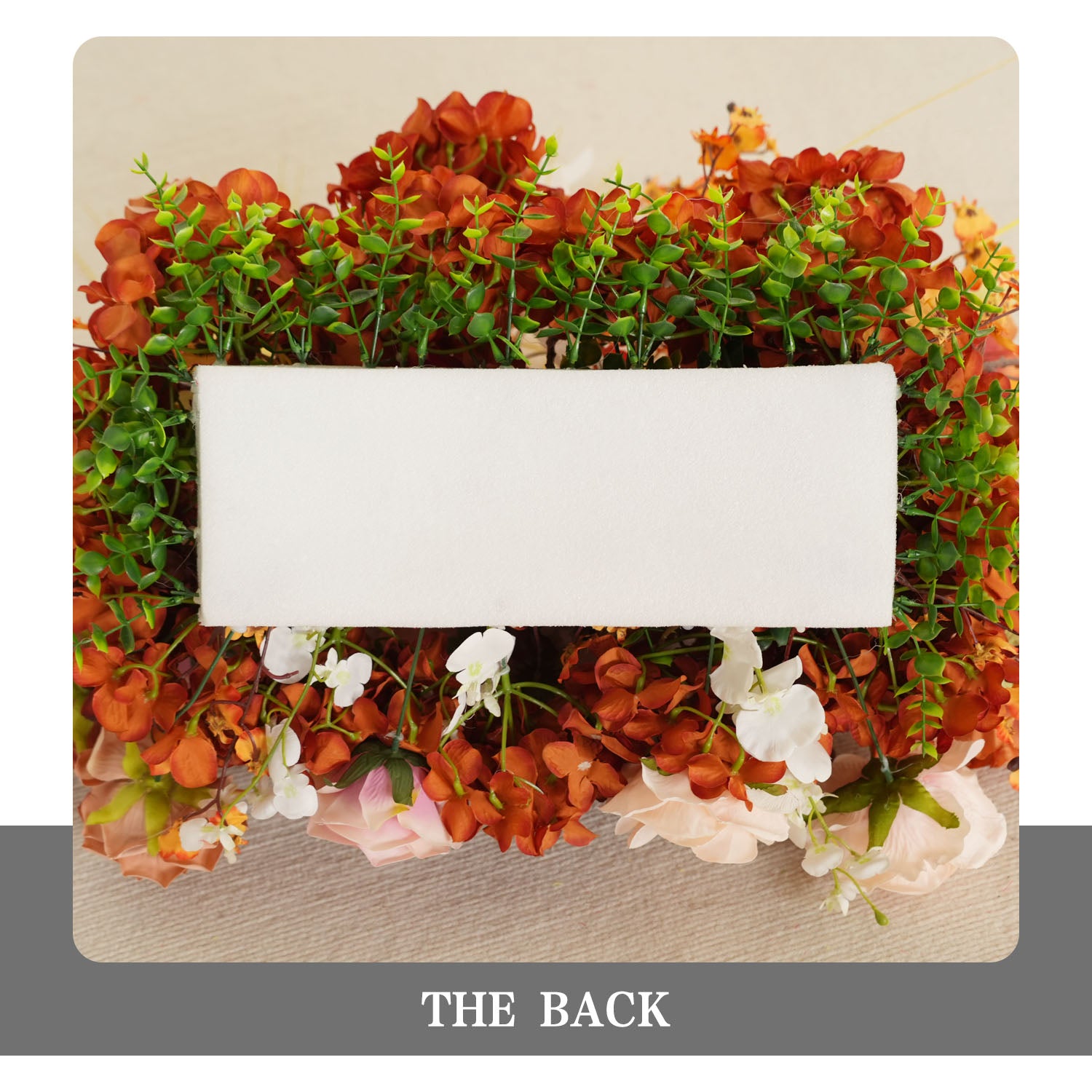 Uflower Artificial Autumn Pink Flower Row Wedding KT Backdrop Decor