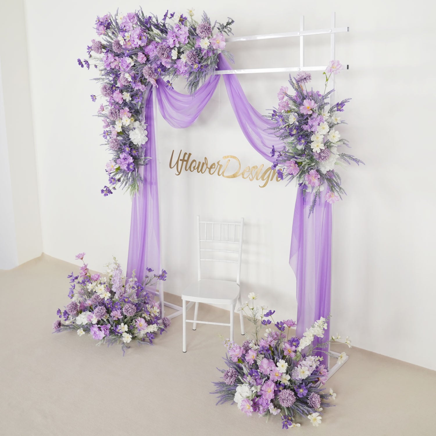 Artificial Purple Lavender Hang Flower Arrangement Wedding Backdrop Decor Props
