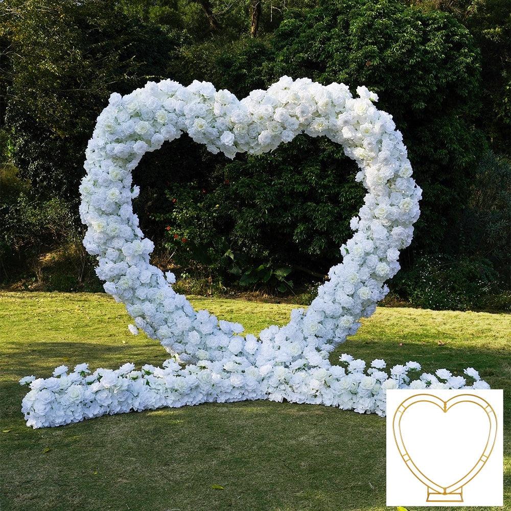 2.2m*2.2m Rose Heart-Shaped Wedding Flower Arch Decor