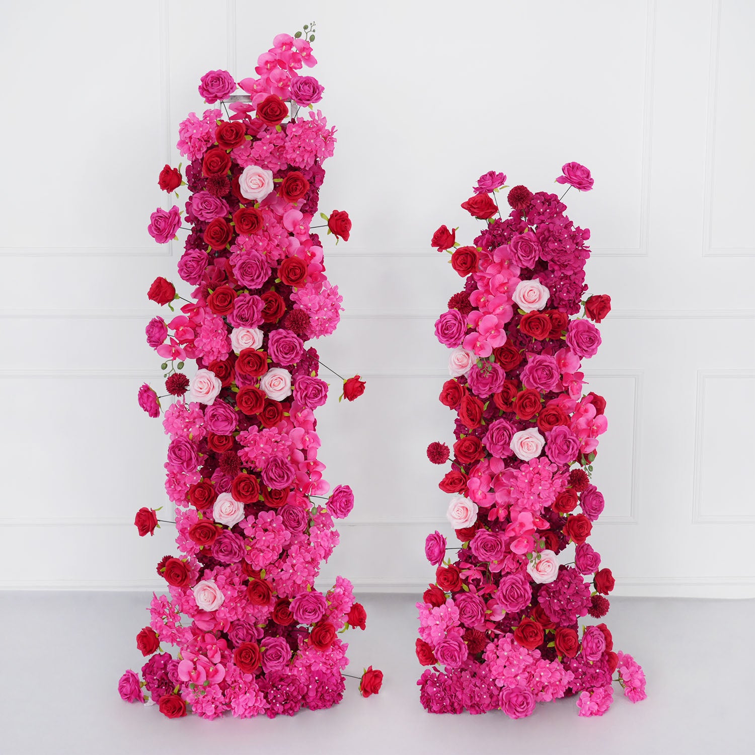 Artificial Rose Red Wedding KT Background Decor Flower Row