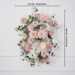 Uflower Wedding Backdrop Pink Rose Green Leaf Floral Arrangement