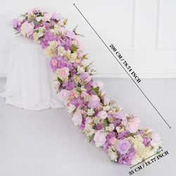 Uflower Artificial Flower Row Sofa Table Runner Floor Flower Arrangement