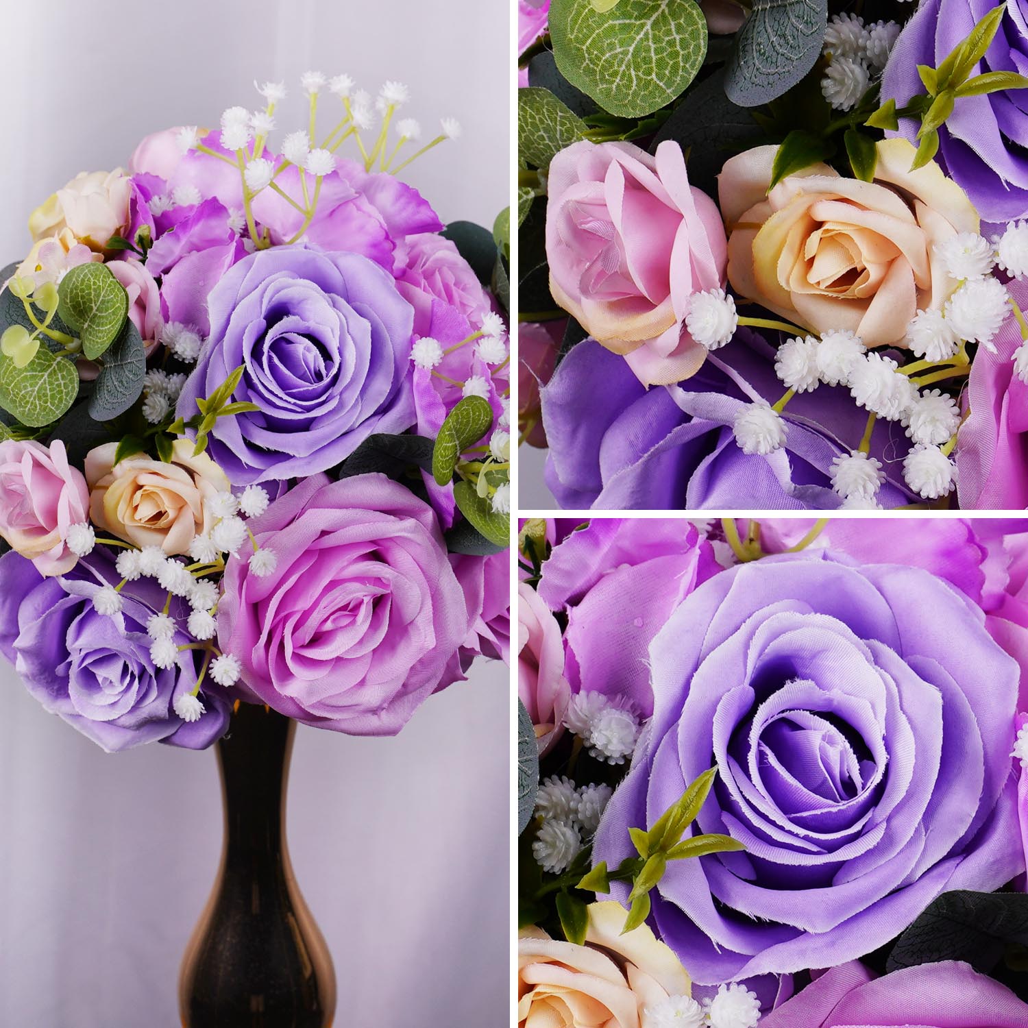 25cm Elegant Purple Floral Arrangement 2 picture