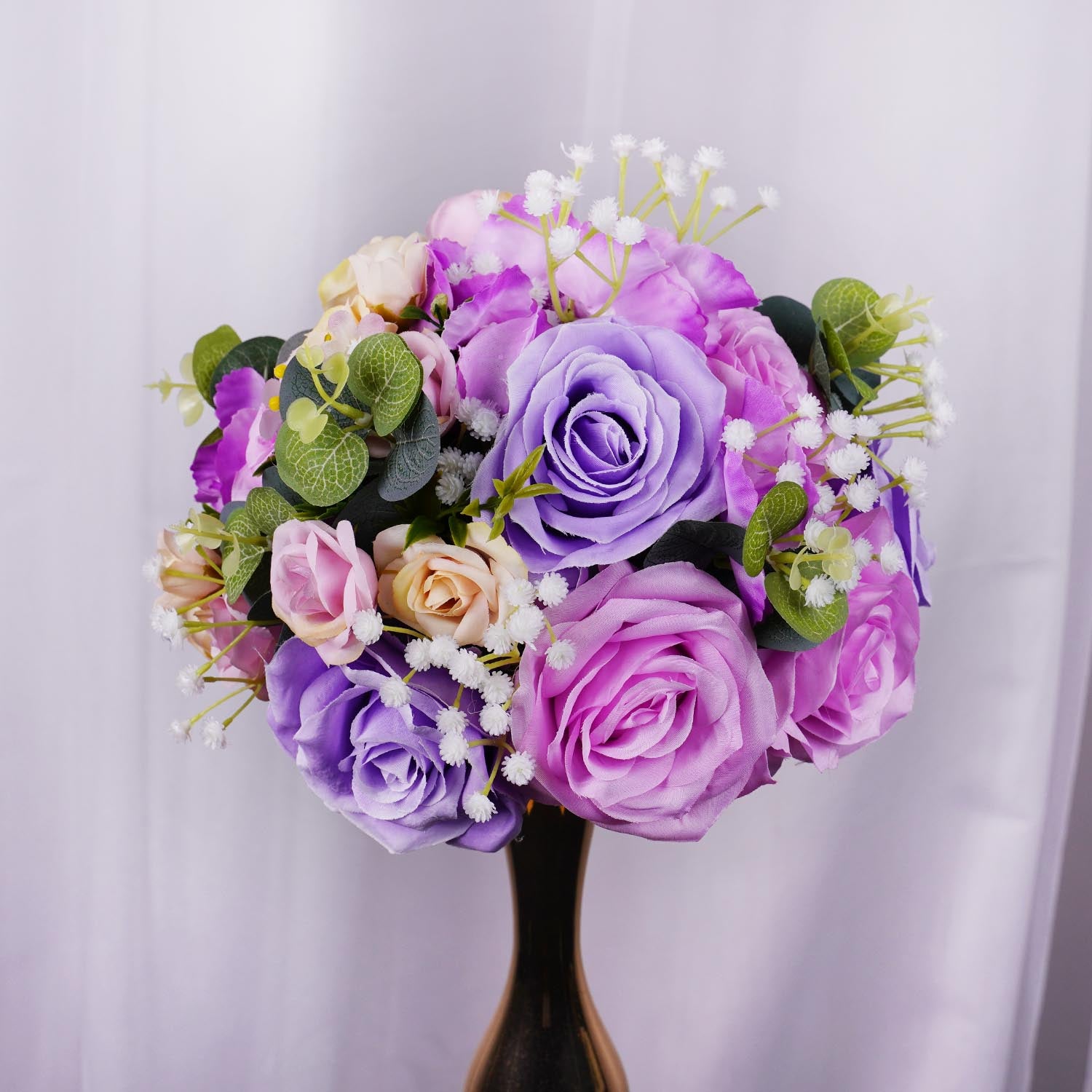 25cm Elegant Purple Floral Arrangement 6 picture