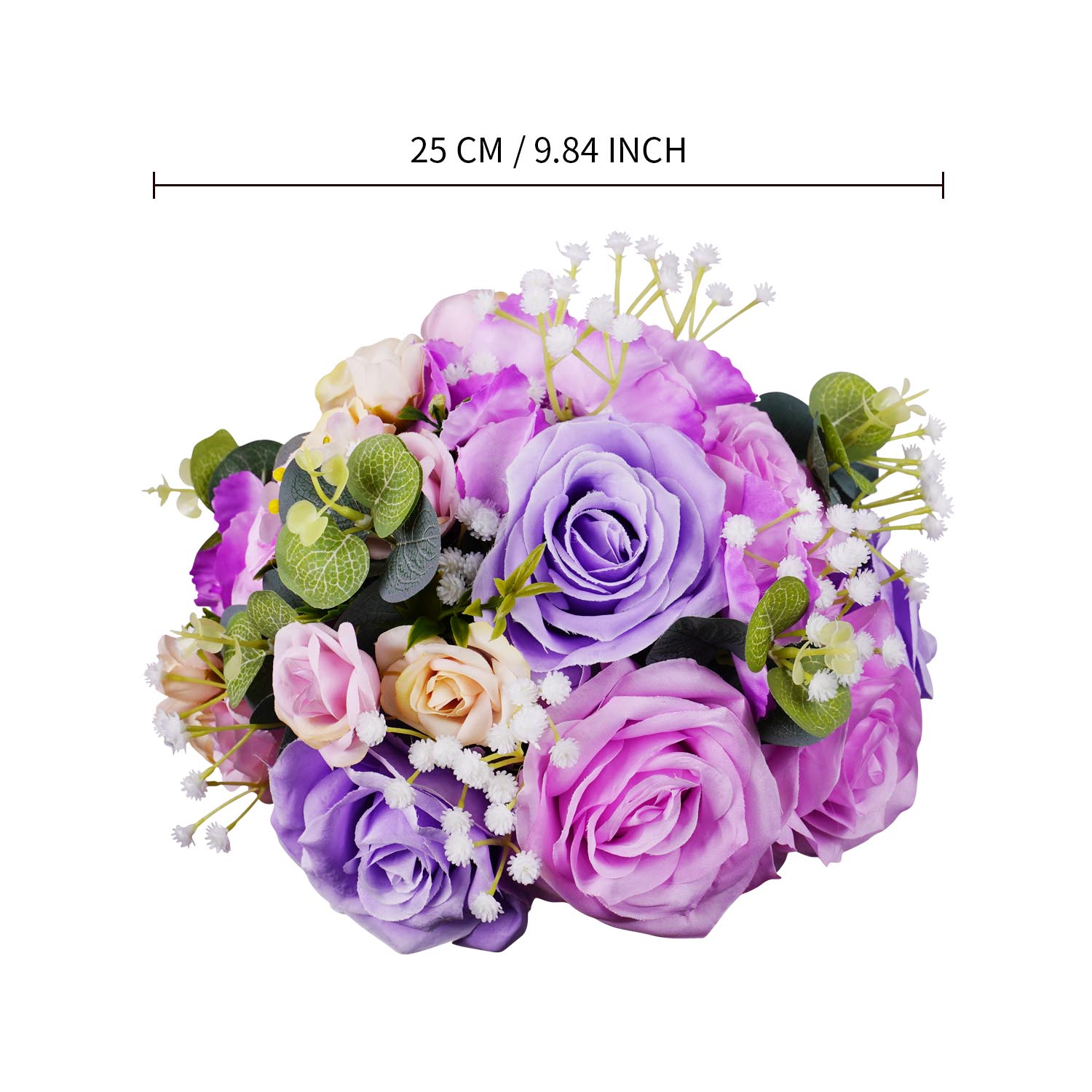 25cm Elegant Purple Floral Arrangement 9 picture