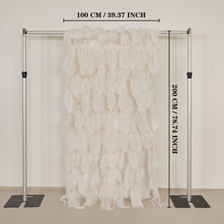Uflower Artificial White 5D Flower Wall Wedding Backdrop Decoration