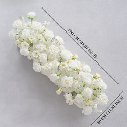 Uflower White Sofa Table Runner Floor Flower Arrangement Wedding KT Backdrop Decor