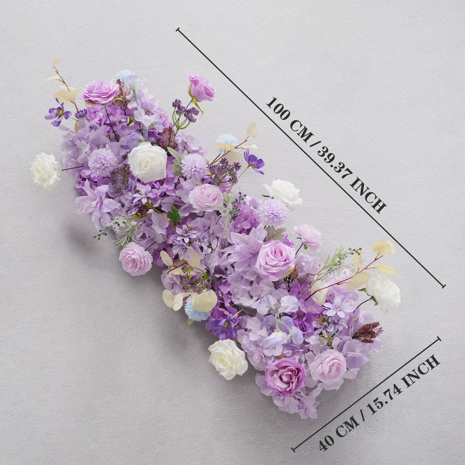 Uflower Purple Rose Floral Door Arch Wedding Party Backdrop Decoration