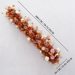 Uflower Artificial Flower Row Sofa Table Runner Floor Flower Arrangement