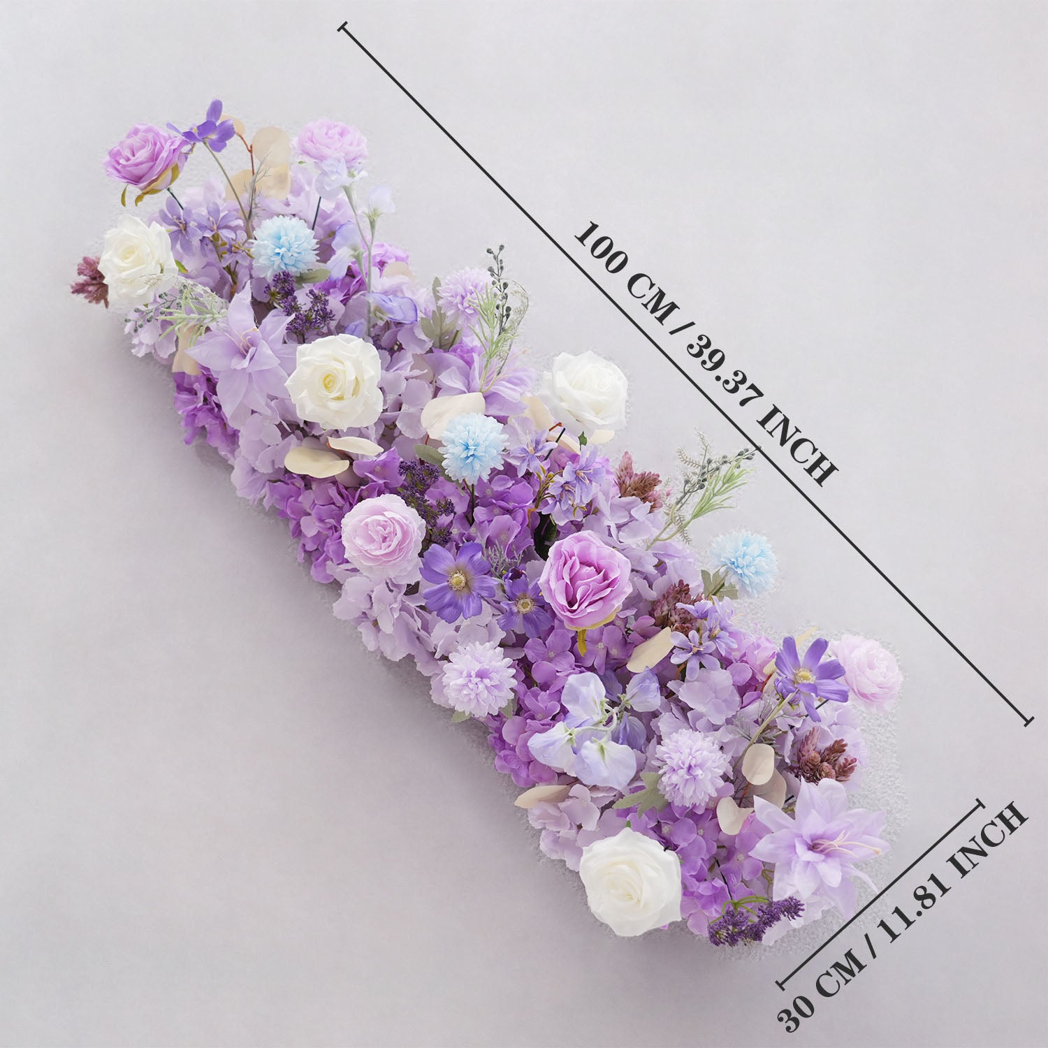 Uflower Purple Rose Floral Door Arch Wedding Party Backdrop Decoration
