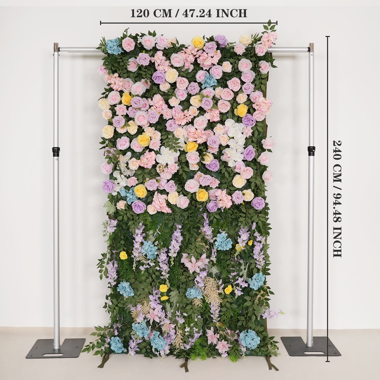 Uflower Flower Wall 3D Purple Pink Rose Floral Backdrop Wedding Party Proposal Decor