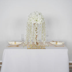 Uflower White Wedding Table Centerpiece Flower Arrangement