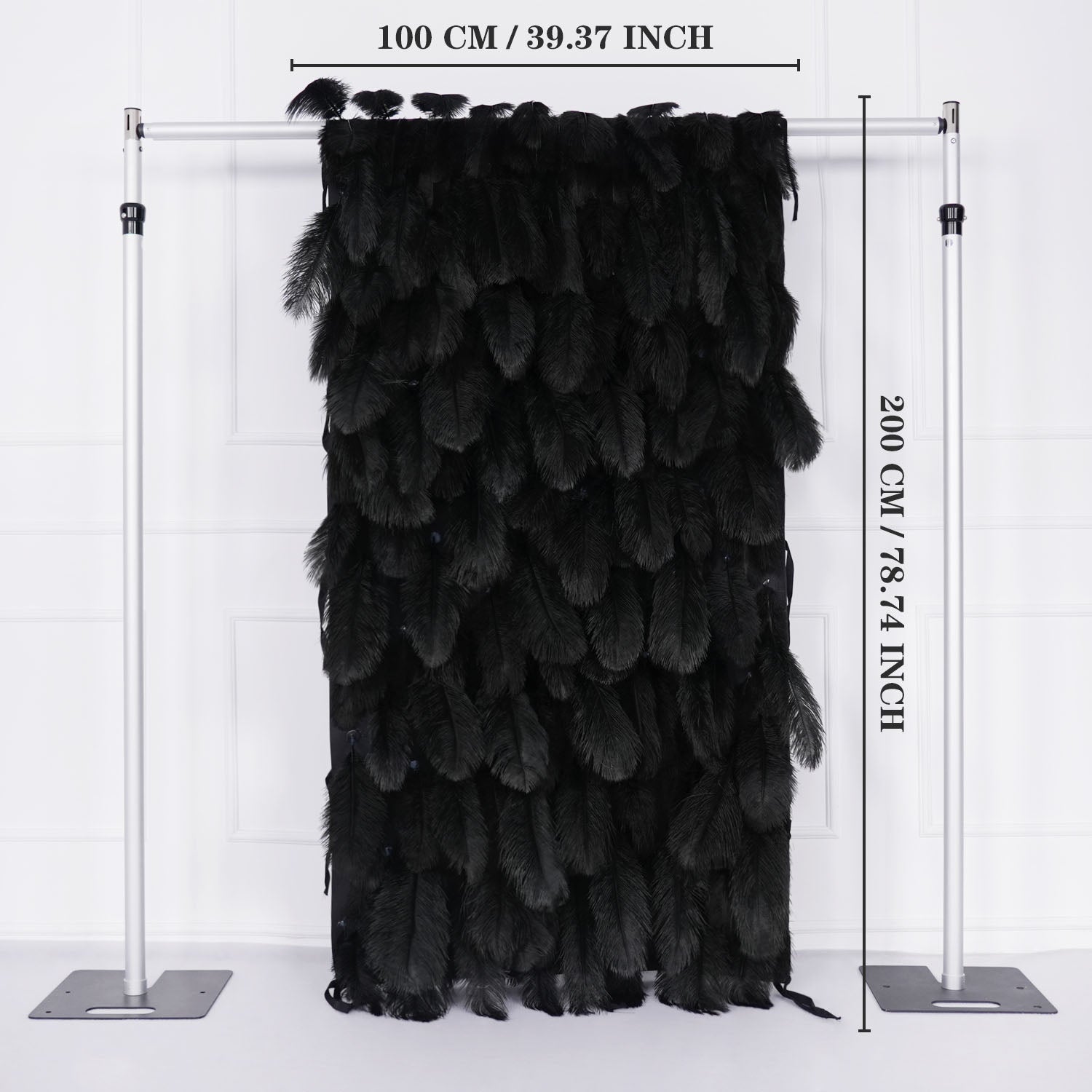 Uflower Artificial Black 5D Flower Wall Wedding Backdrop Deco Birthday Party