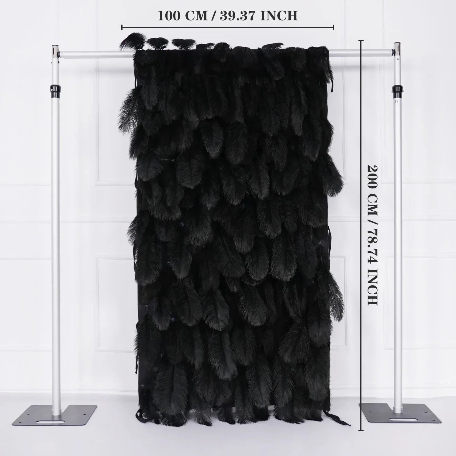 Uflower Artificial Black 5D Flower Wall Wedding Backdrop Deco Birthday Party - Uflower