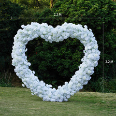 2.2m*2.2m Rose Heart-Shaped Wedding Flower Arch Decor