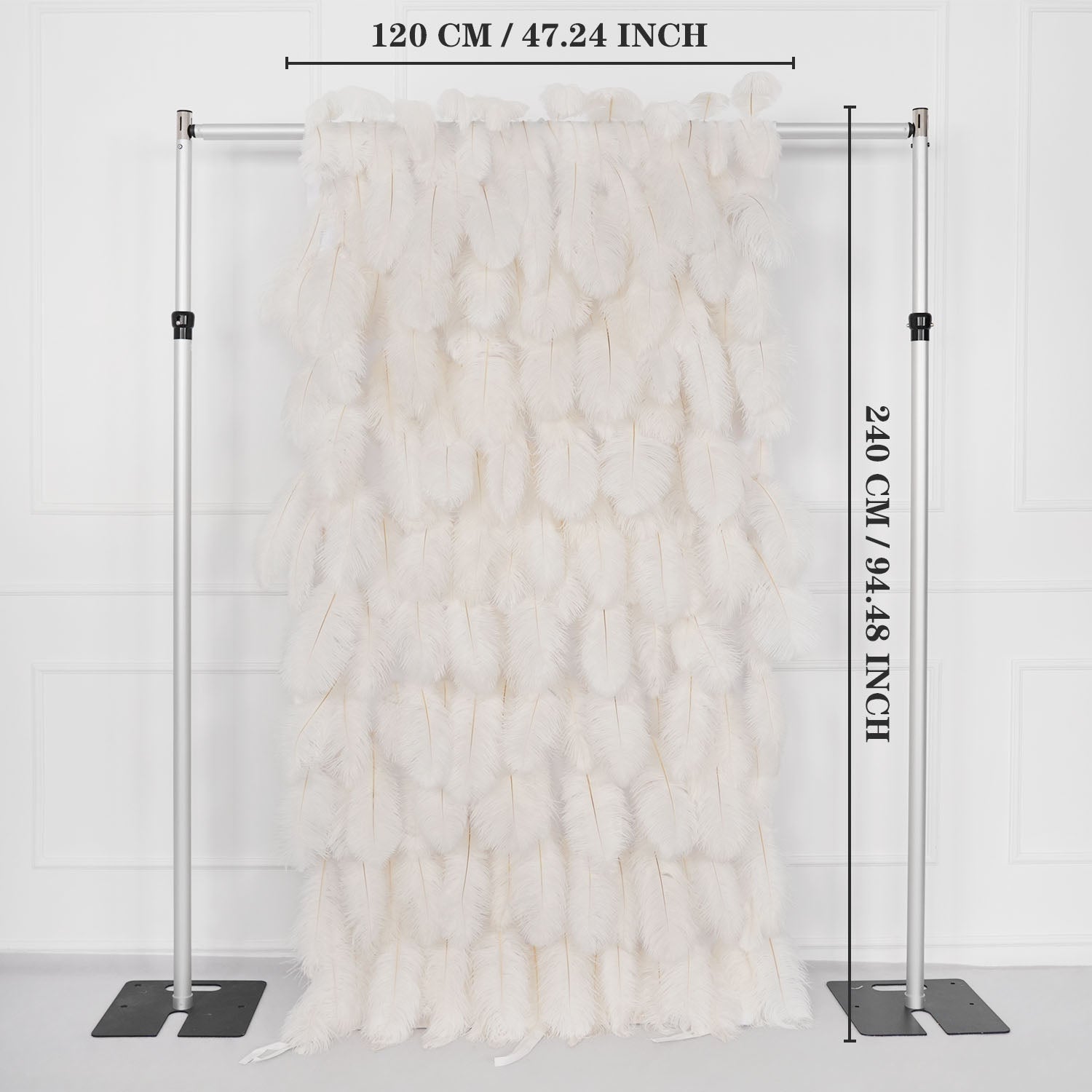 Uflower Artificial White 5D Flower Wall Wedding Backdrop Deco Birthday Party