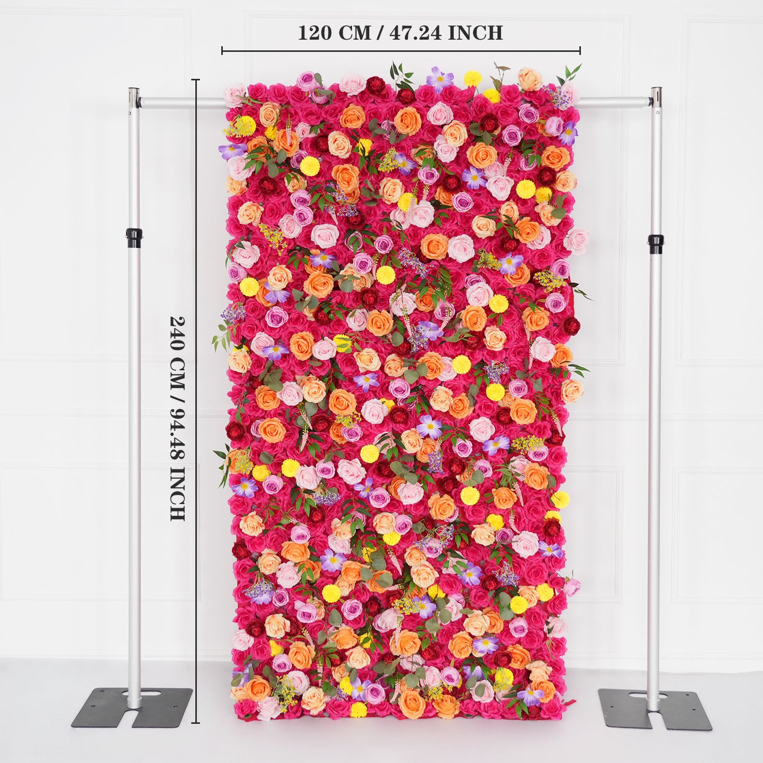 Uflower Artificial Colored Flower Wall Wedding Backdrop Deco Birthday Party