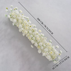 Uflower White Sofa Table Runner Floor Flower Arrangement
