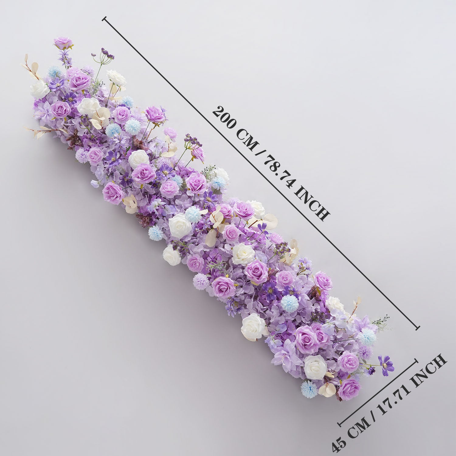Uflower Purple Rose Floral Door Arch Wedding Party Backdrop Decoration