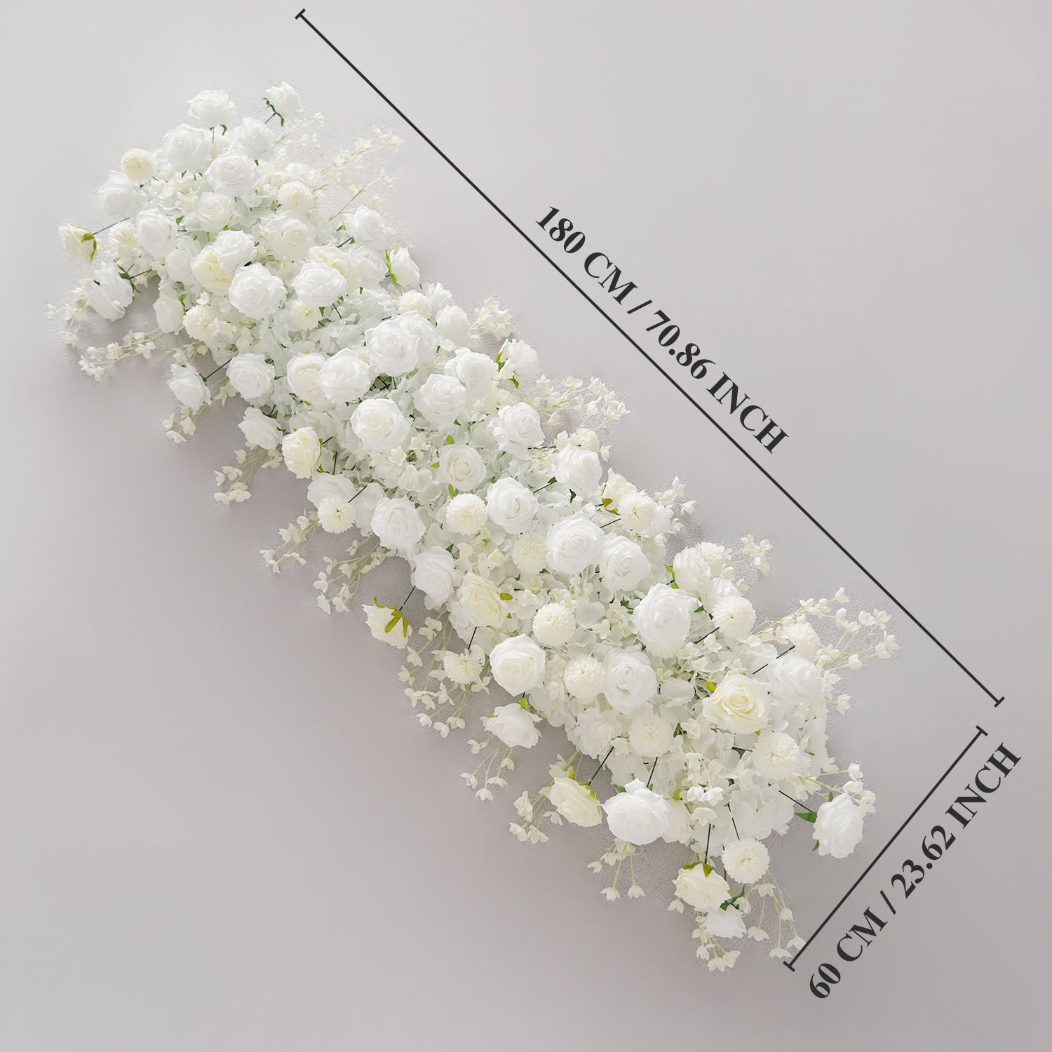 Uflower White Rose Floral Door Arch Wedding Party Backdrop Decoration