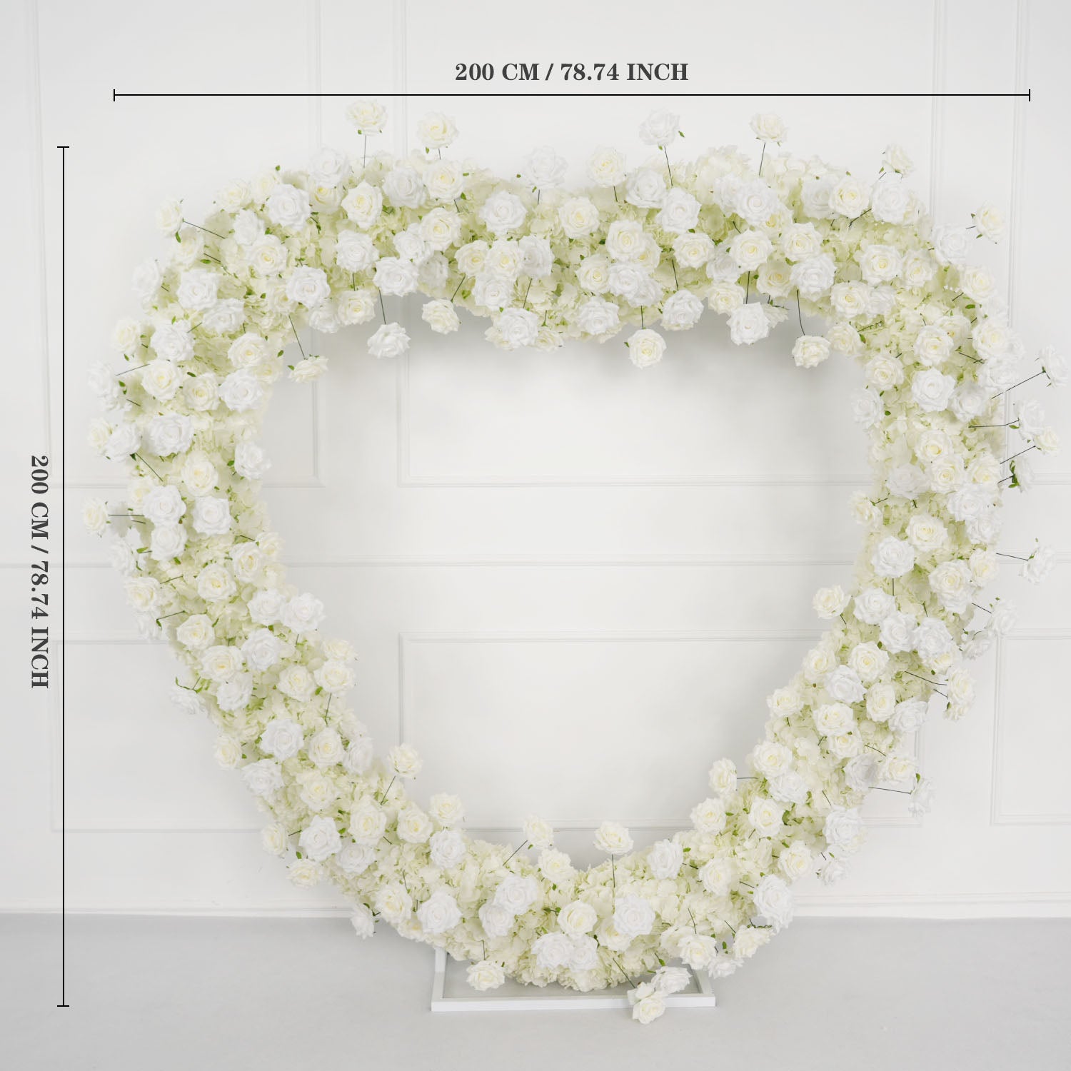 2×2m(78.7 inch * 78.7 inch) Rose Heart Shape