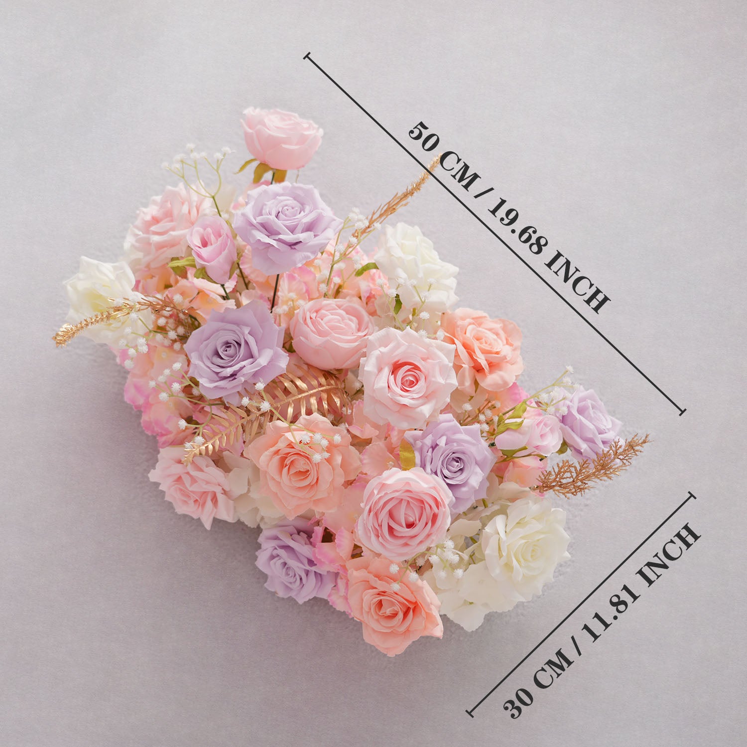 Uflower Purple Pink Rose Floral Door Arch Wedding Party Backdrop Decoration