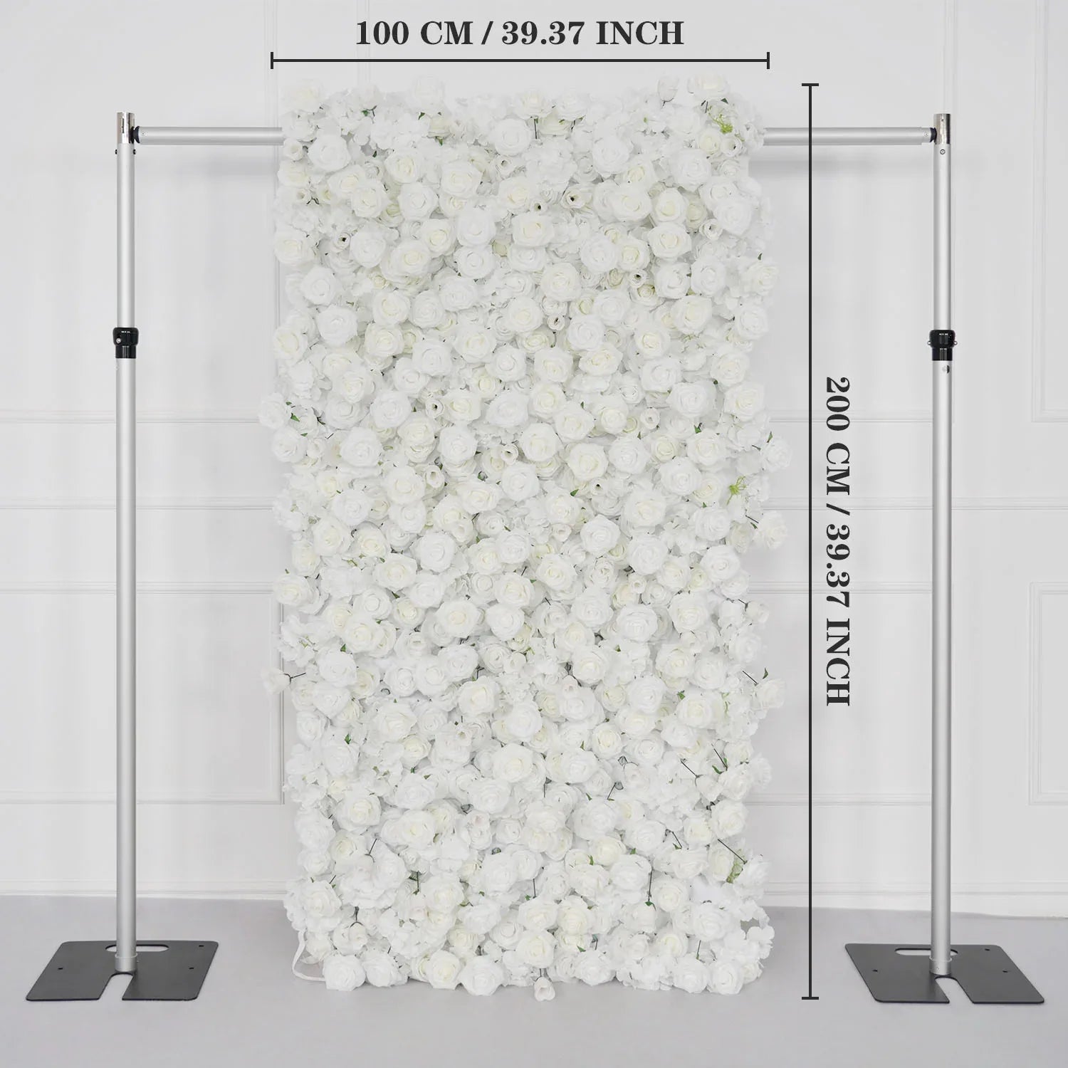 Uflower Artificial White Flower Wall Wedding Backdrop Decor - Uflower