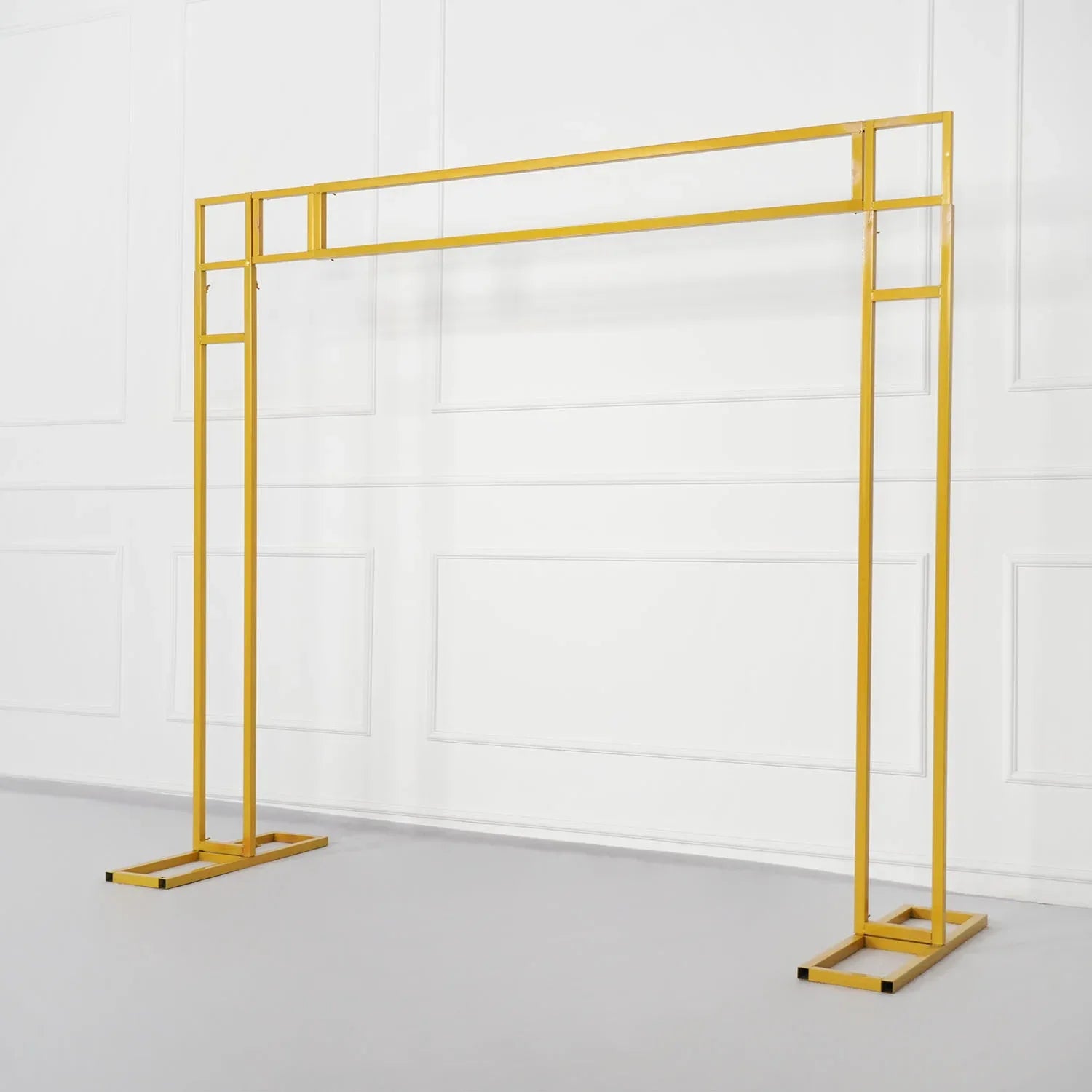 Uflower White Gold Retractable Flower Stand Adjustable Wedding Stage Background Shelf - Uflower