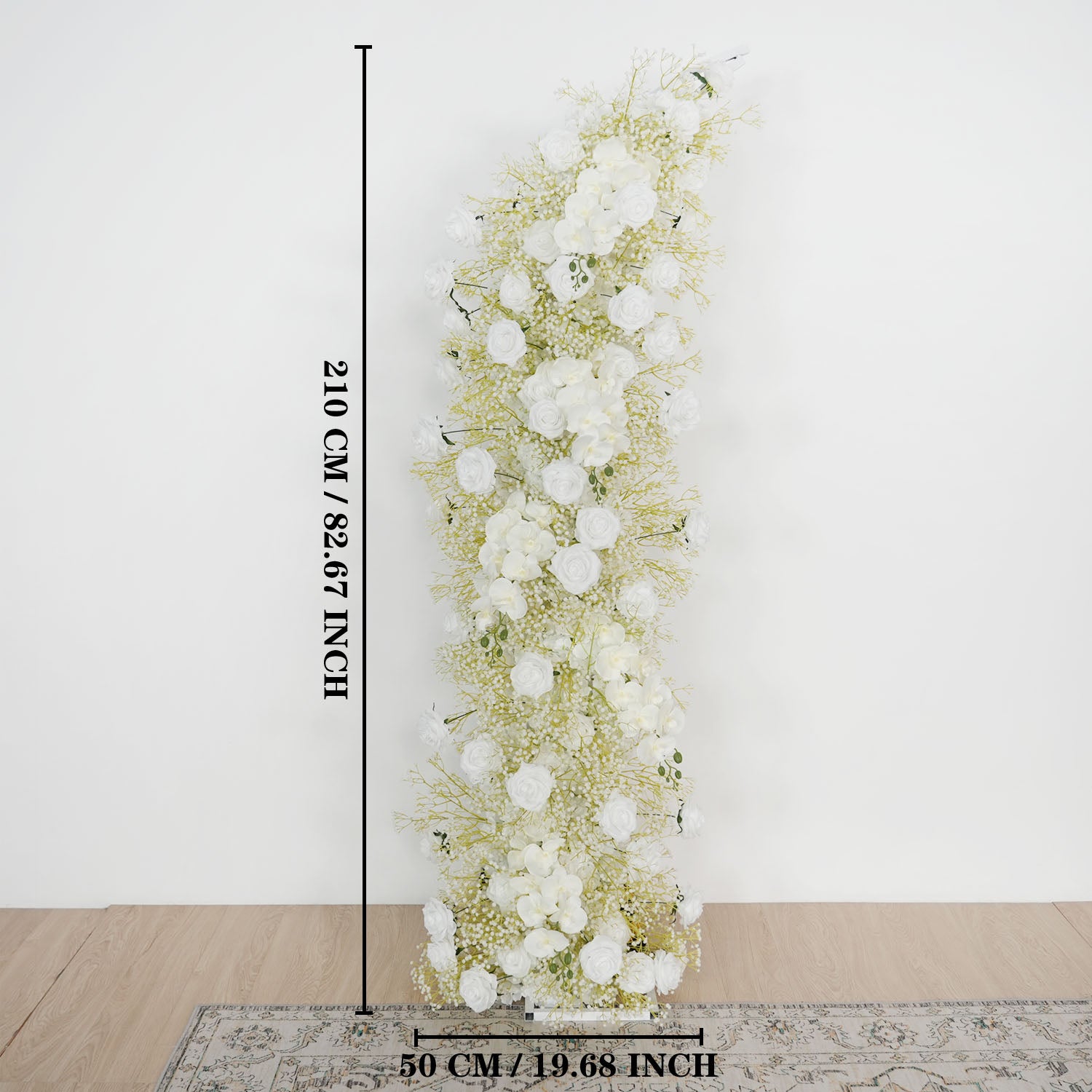 White Flower Row Decor Wedding Backdrop Horn Arch