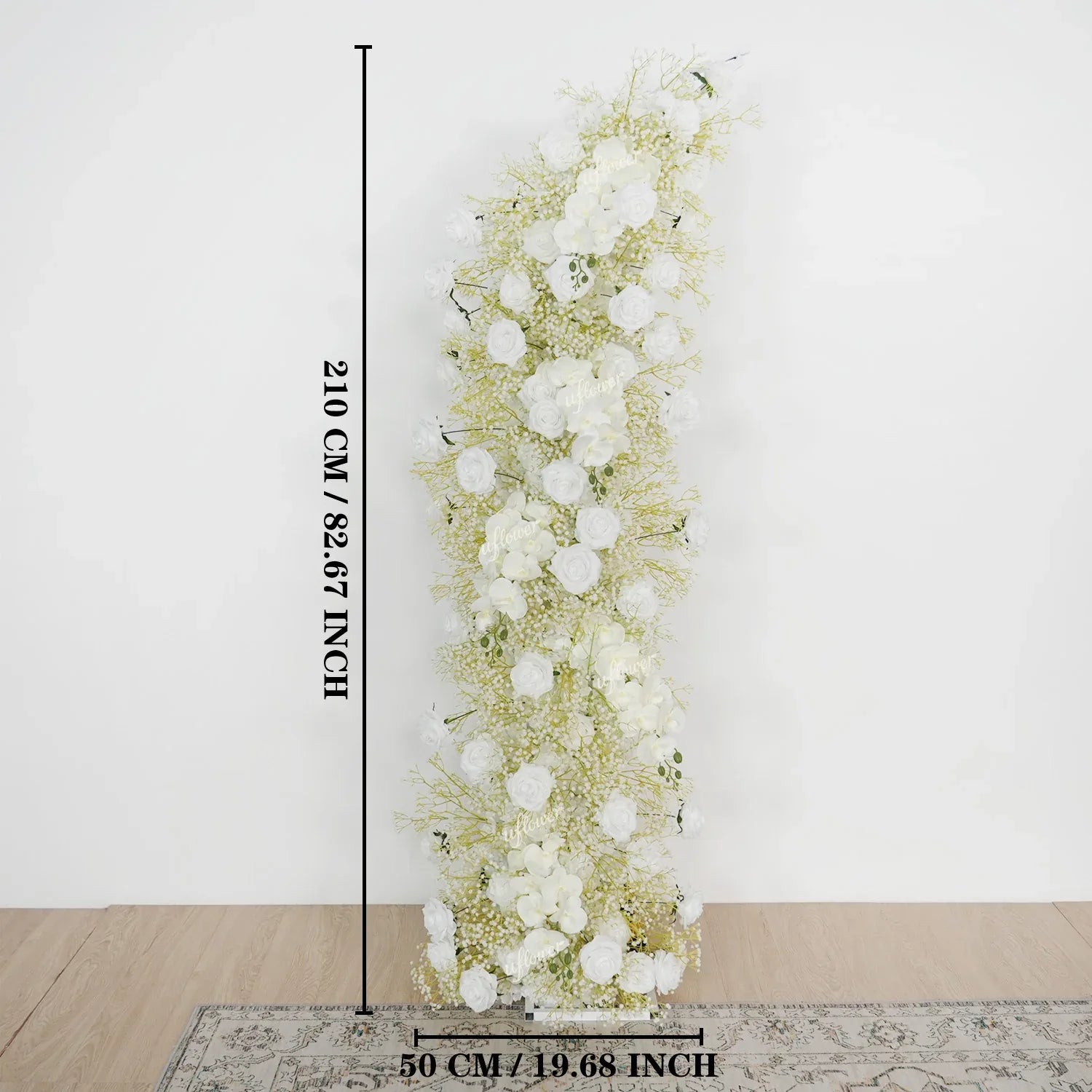 White Flower Row Decor Wedding Backdrop Horn Arch - Uflower