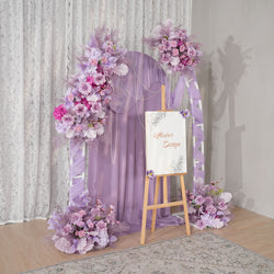Uflower Purple Flower Arrangement Wedding Party Backdrop Floral Props