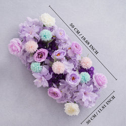 Uflower Purple Table Runner Arrangement Wedding Backdrop Wall Decor