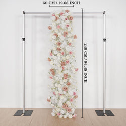 Uflower Pink Khaki Rose Wedding Background Flower Arrangement Arch Decoration