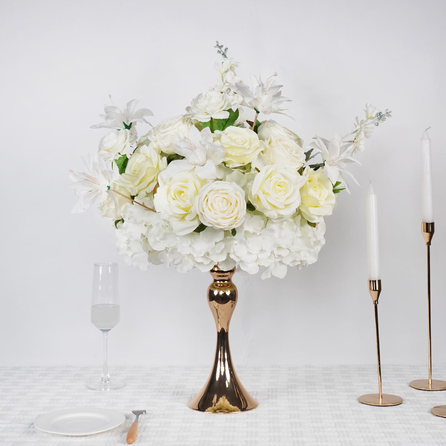 35cm Half-Sphere White Floral Arrangement  3  picture