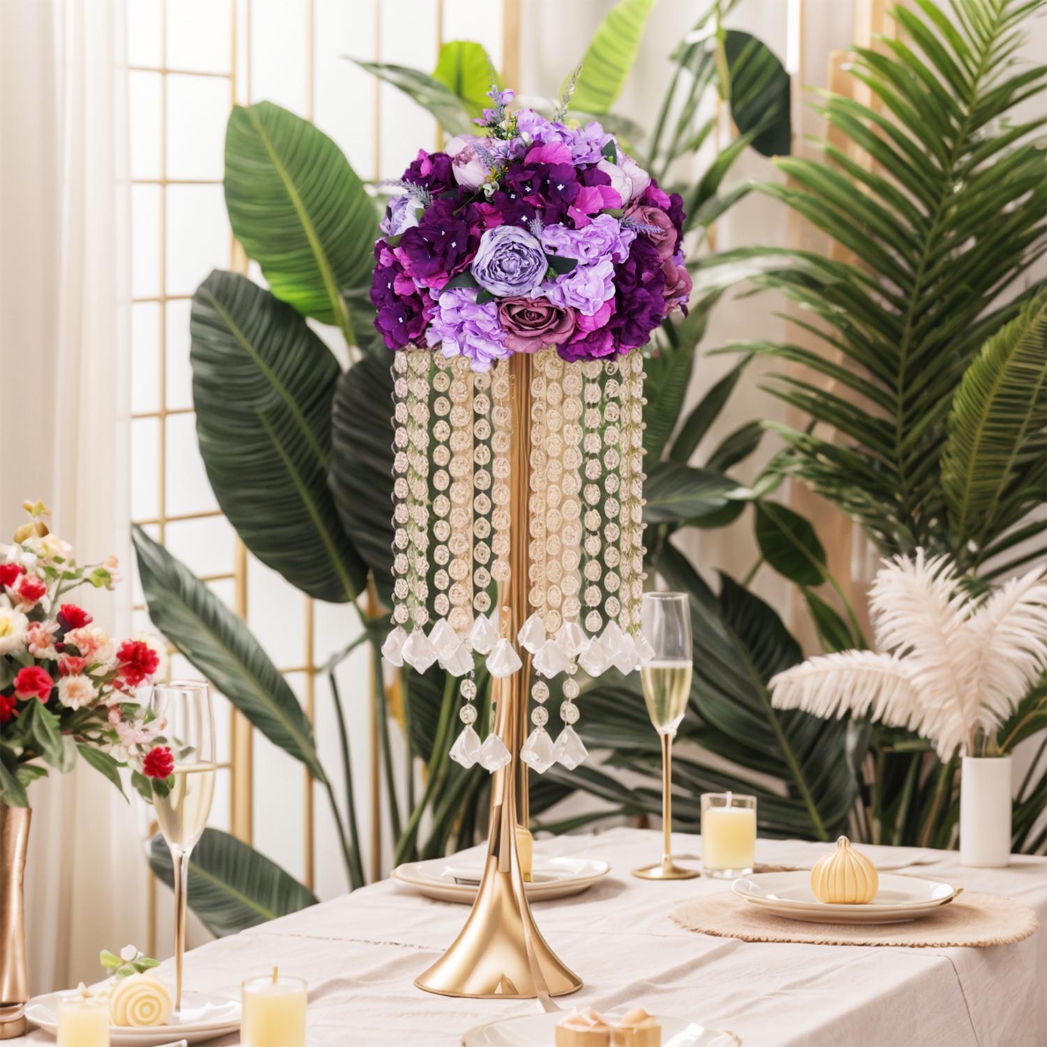 35cm Purple Flower Arrangements 6 picture