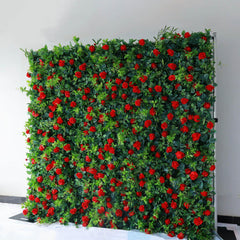 3D Artificial Flowers Red Rose Flower Wall | Uflower