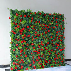 3D Artificial Flowers Red Rose Flower Wall | Uflower