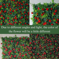 3D Artificial Flowers Red Rose Flower Wall | Uflower
