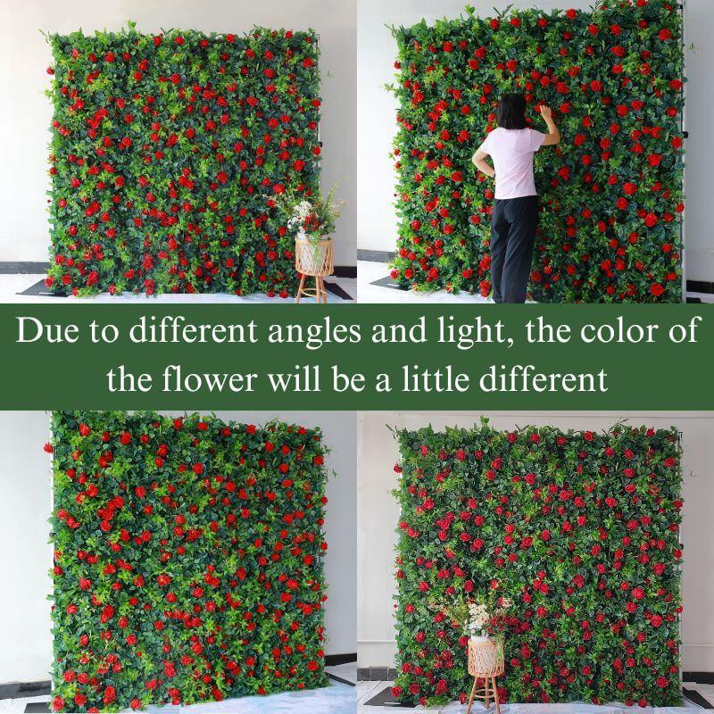 3D Artificial Flowers Red Rose Flower Wall | Uflower