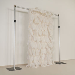 Uflower Artificial White 5D Flower Wall Wedding Backdrop Decoration