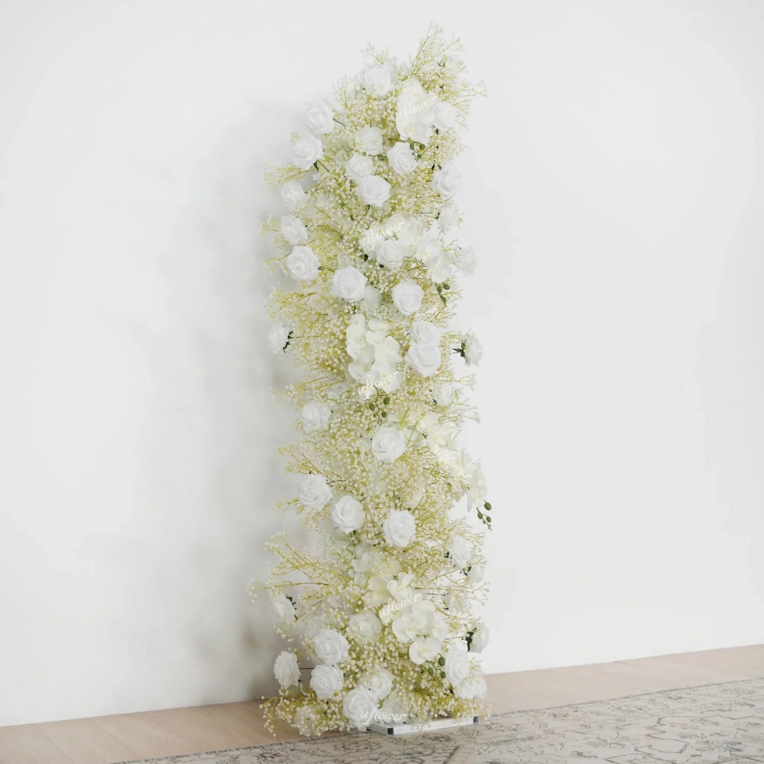 White Flower Row Decor Wedding Backdrop Horn Arch - Uflower