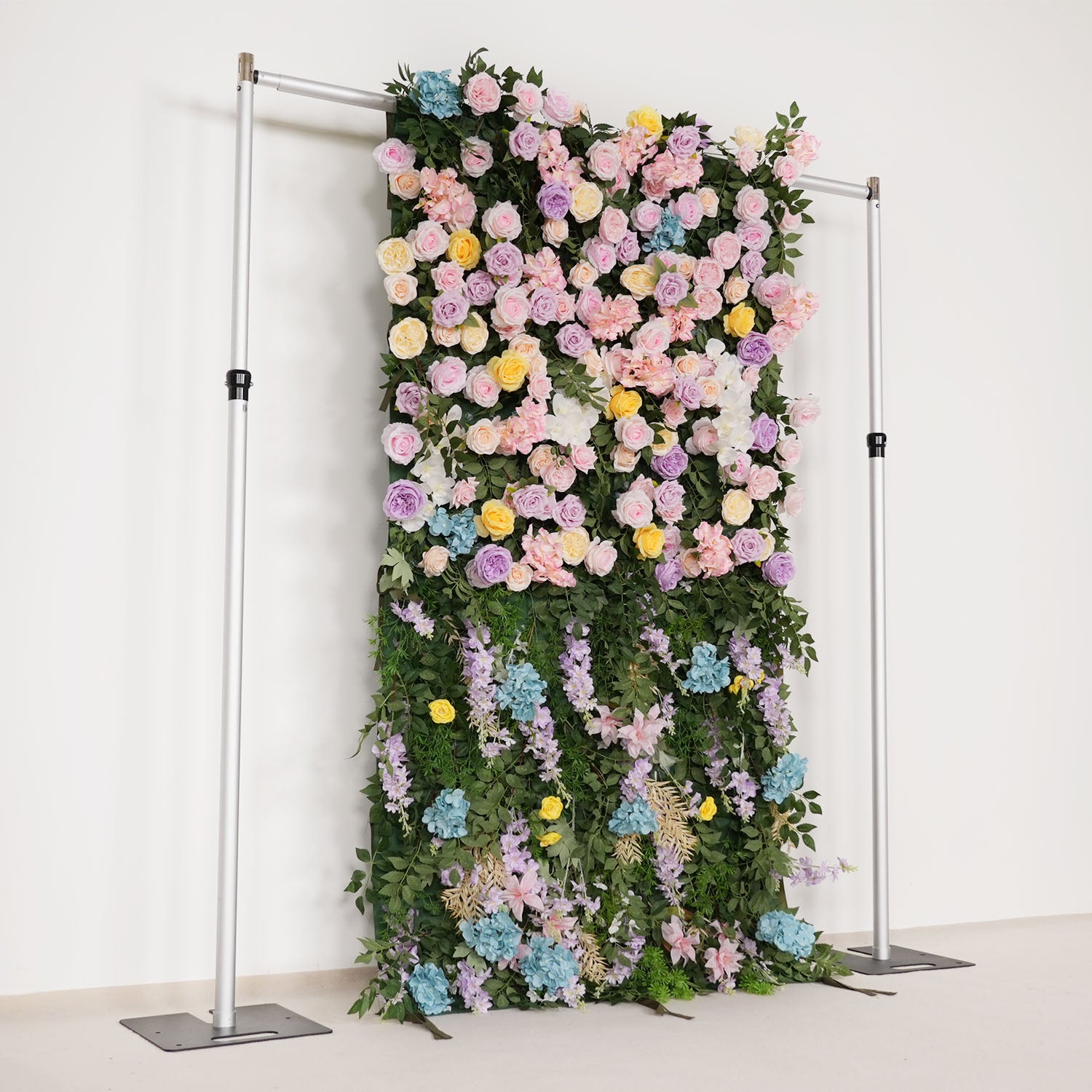 Uflower Flower Wall 3D Purple Pink Rose Floral Backdrop Wedding Party Proposal Decor