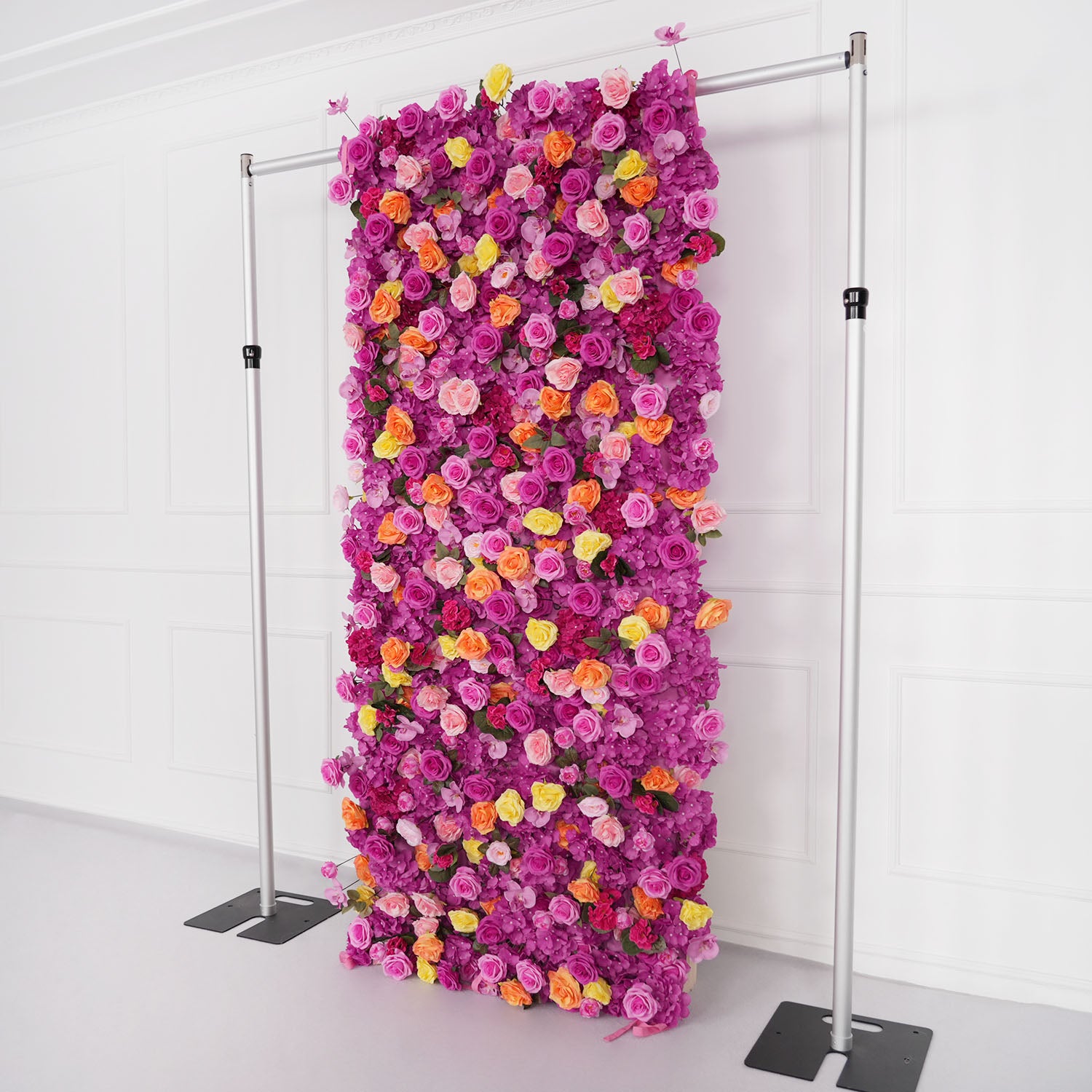 Uflower Flower Wall Hot Pink Orange Rose Floral Backdrop Wedding Party Proposal Decor Banquet Supplies