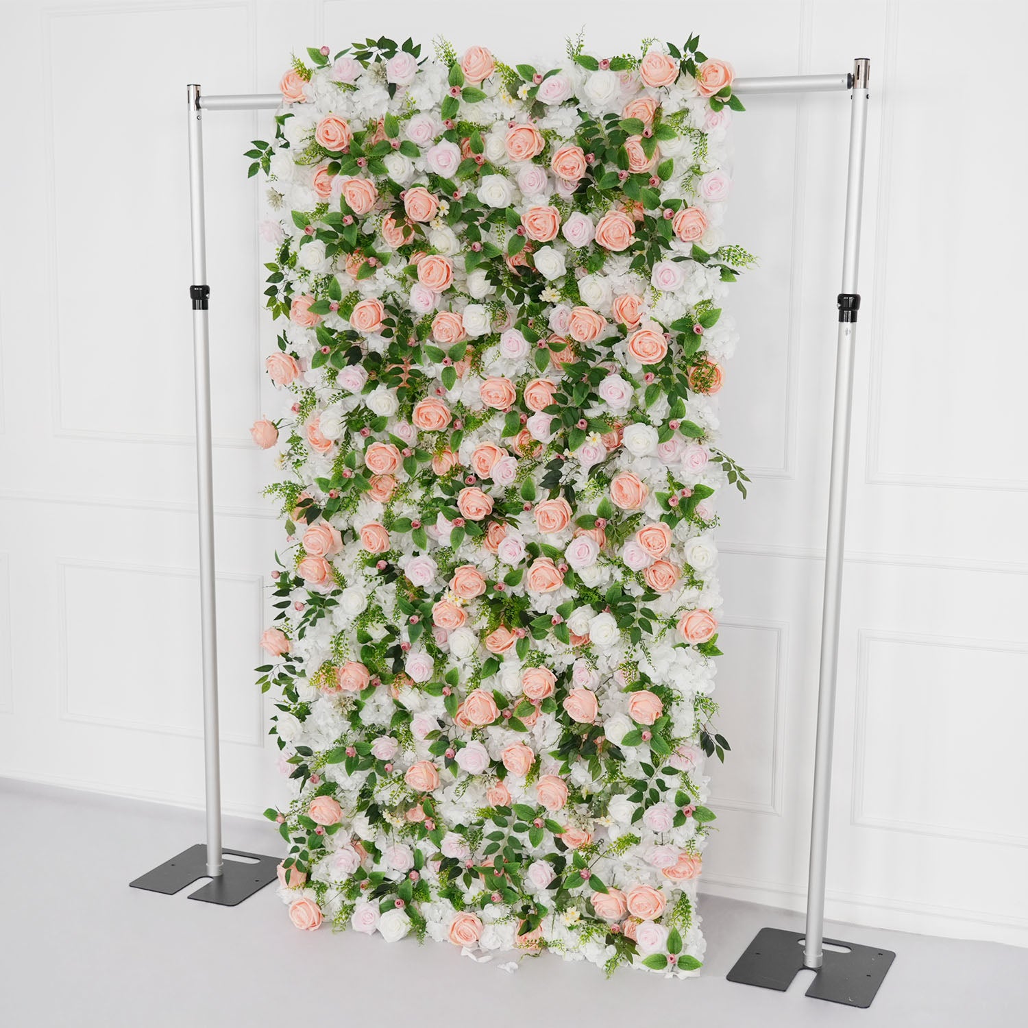 Uflower Artificial Pink White Flower Wall Wedding Backdrop Deco Birthday Party