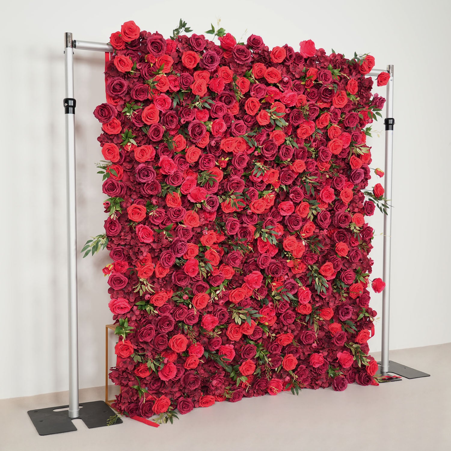 Uflower Artificial Red Rose Wall Wedding Backdrop Decor