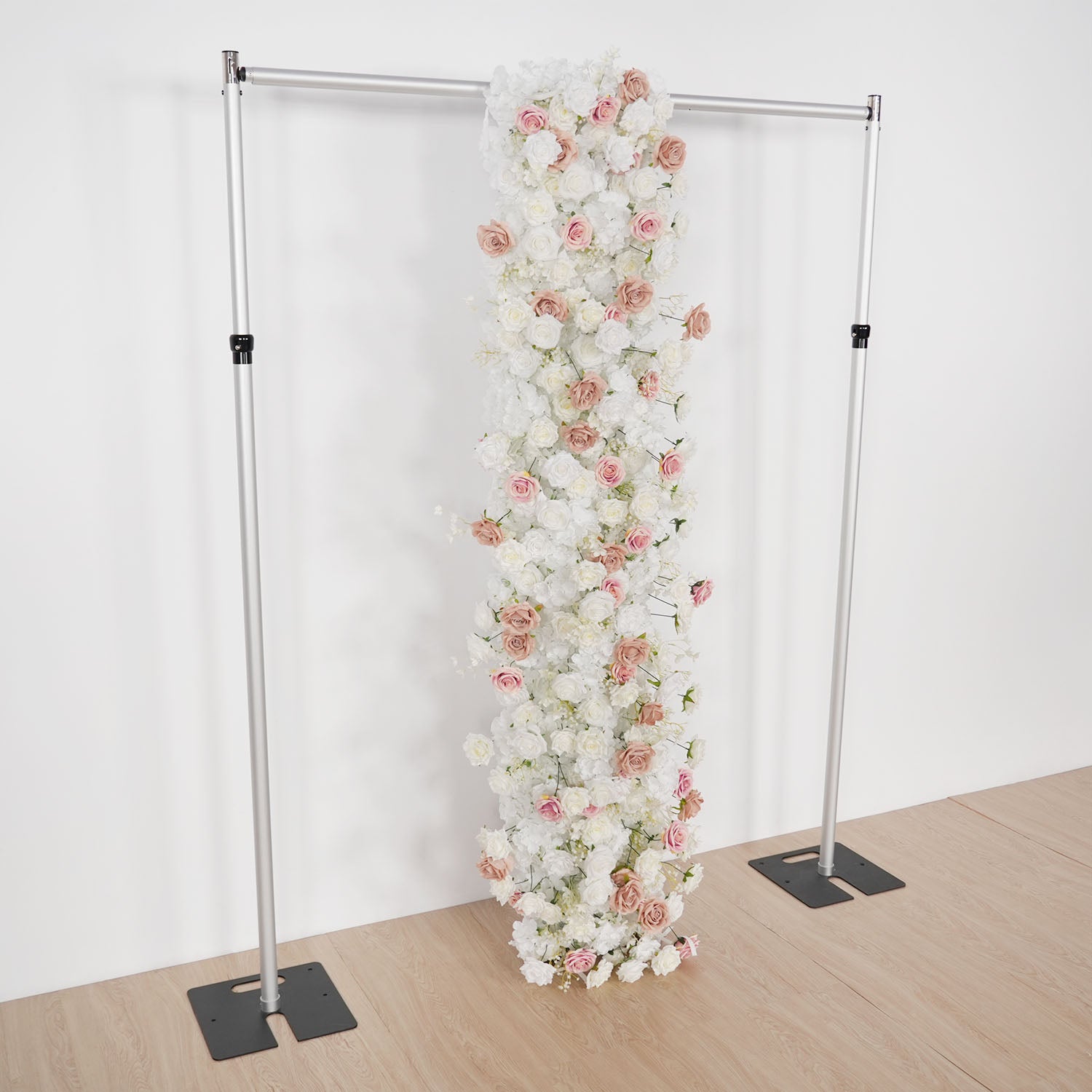 Uflower Pink Khaki Rose Wedding Background Flower Arrangement Arch Decoration